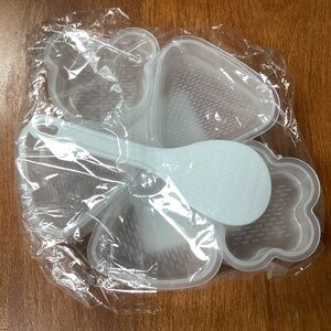 Sushi/Rice Roll Mold Transparent 5 Piece Set + Rice Spoon New